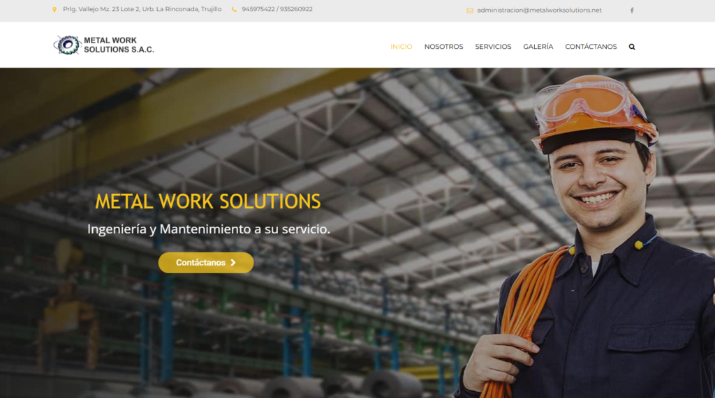 Página de Metal Work Solutions